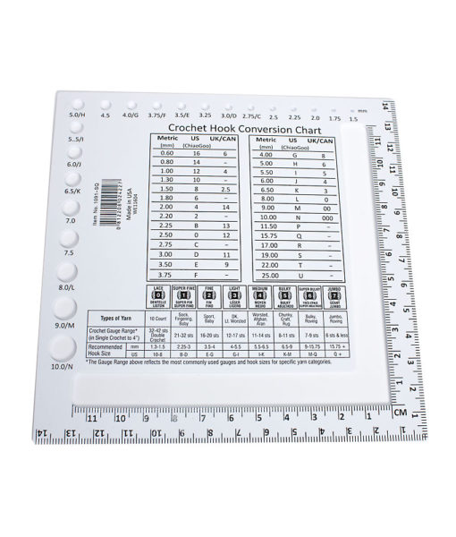 ChiaoGoo Swatch and Needle Gauge - Artigina