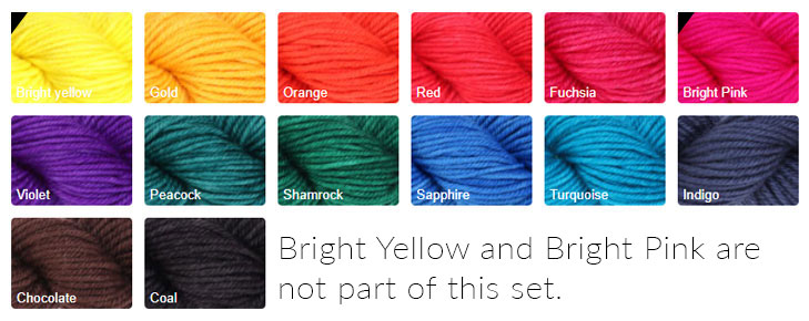 Ashford dyes - Color card kit