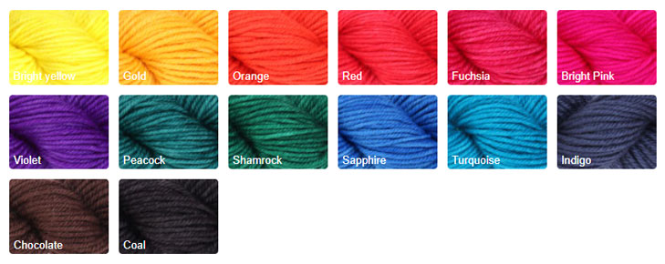 Ashford color card dyes