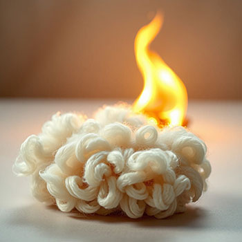 Wool is fireproof