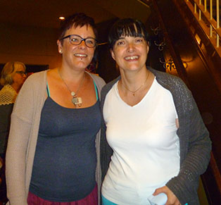 Gina (Artigina) en compagnie de Julie Desjardins au festival de la p'tite laine de Rivière-du-Loup