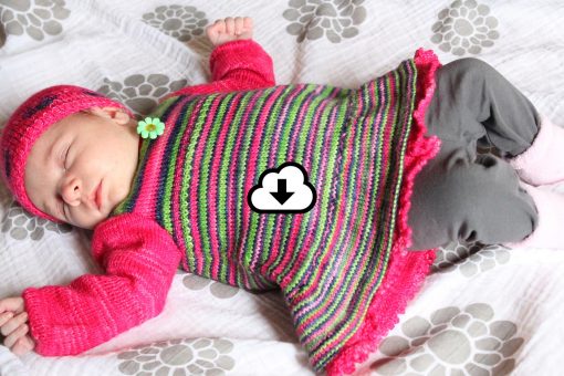 Patron de tricot Annabelle - Robe de bébé - À la maille suivante