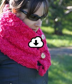 Patron de tricot - Foulard Pinky cowl - À la maille suivante