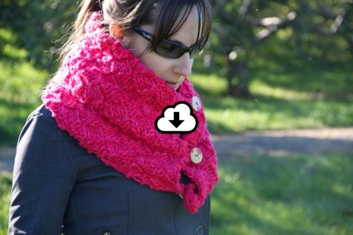 Patron de tricot - Foulard Pinky cowl - À la maille suivante