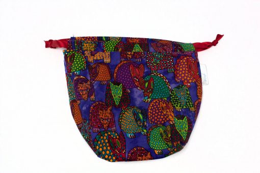 Sac à tricot avec pochette de rangement - Tatous