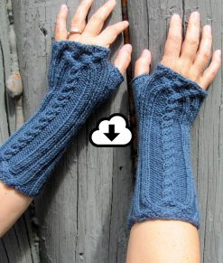 Patron de réchauffe-poignets - touche de treillis de l'Univers d'une tricoteuse - Isabelle Allard - Artigina