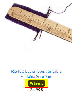 Exemple de produit Artigina