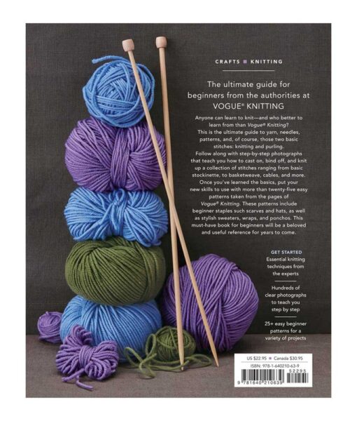 Livre - Vogue Knitting: The Learn-to-knit book