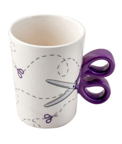 Tasse en forme de ciseau mauve