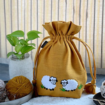 Sac à tricot de la marque Lantern Moon en coton