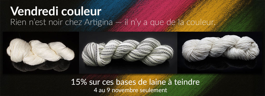 Header - Vendredi couleur du 4 au 9 novembre 2025 - Artigina